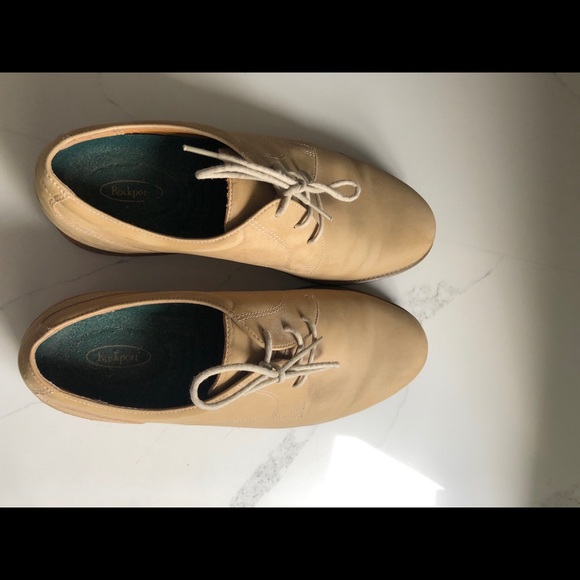 NWOT Men’s rockport tan shoes w/laces - size 12w - Picture 2 of 8